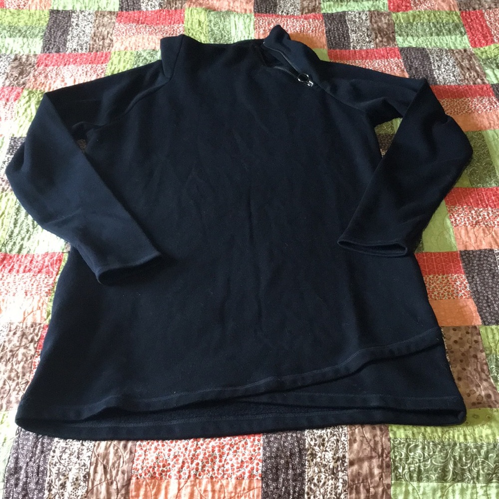 Athleta cozy karma asym sweatshirt dress black